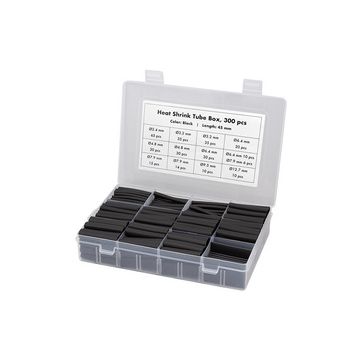 LogiLink Set de gaines thermorétractables, 300 pièces, noir