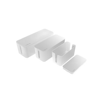 LogiLink Set de boîtes à câbles, 3 tailles, blanc