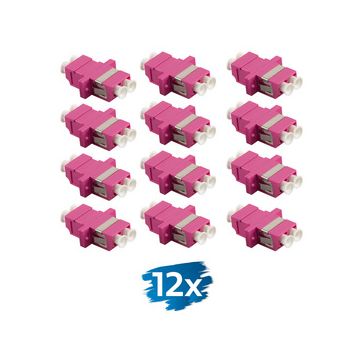 LogiLink Set de coupleurs fibre optique 2x LC-Duplex, violet