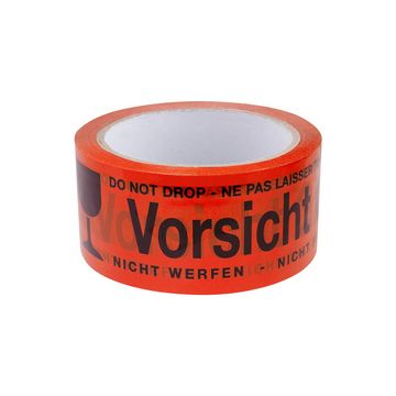 LogiLink Signalklebeband "Vorsicht Glas"!, rot, aus PP x6