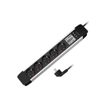 LogiLink Steckdosenleiste mit LCD-Display, 5-fach