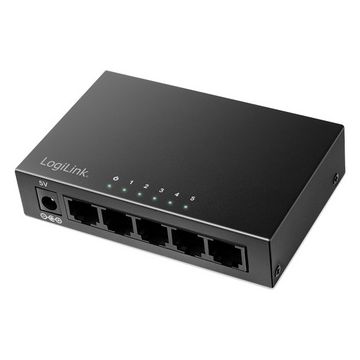 LogiLink Switch de bureau Gigabit Ethernet, 5 ports, noir