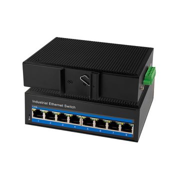 LogiLink Switch industriel Fast Ethernet PoE, 8 ports