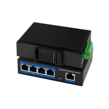 LogiLink Switch industriel Gigabit Ethernet PoE, 5 ports