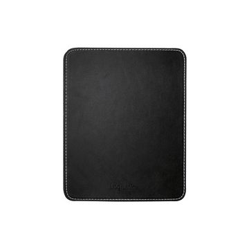 LogiLink Tapis de souris dans un design en cuir, noir