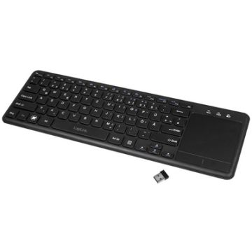 LogiLink Tastatur mit Touchpad, kabellos, schwarz