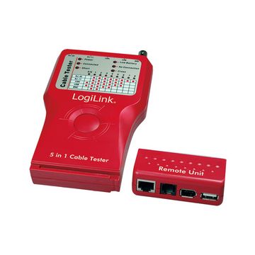 LogiLink Testeur de câble  5 en 1, avec une unité émettrice