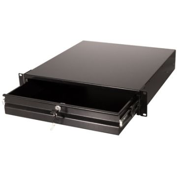 LogiLink Tiroir coulissant 19", 2 U, noir (RAL9004)