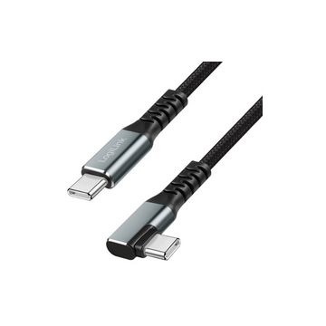 LogiLink Câble USB 3.2, USB-C - USB-C coudé, 2,0 m