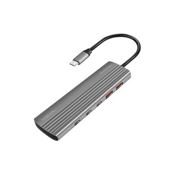 LogiLink USB 3.2 Ultra-Slim-Hub, 10-Port, 2x USB-A, 8x USB-C