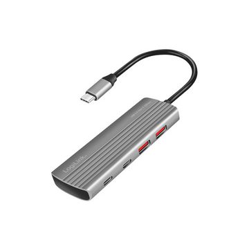 LogiLink USB 3.2 Ultra-Slim-Hub, 4-Port, 2x USB-A, 2x USB-C