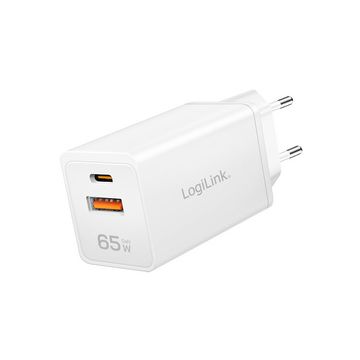 LogiLink Chargeur secteur USB, 1x USB-A, 1x USB-C, 65 W