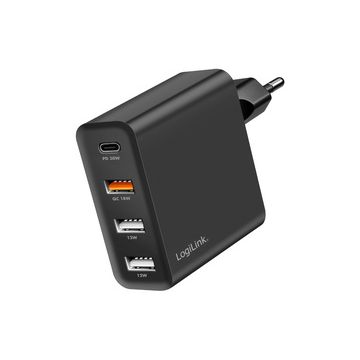 LogiLink Chargeur secteur USB, 3x USB-A (QC), 1x USB-C (PD)