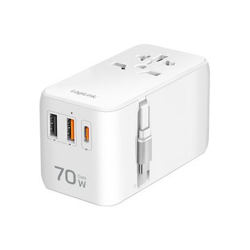 LogiLink Universal-Reiseadapter (EU/AUS/US/UK), 70 Watt