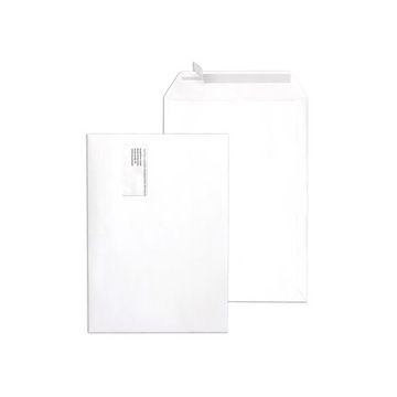 MAILmedia Adressfeld-Versandtasche B4, mit Fenster, weiß