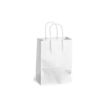 MAILmedia Sac en papier avec cordelette, 15,7 litres, blanc