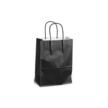 MAILmedia Sac en papier avec cordelette, 3,5 litres, noir