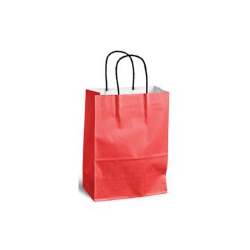 MAILmedia Sac en papier avec cordelette, 3,5 litres, rouge