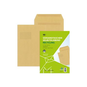 MAILmedia Versandtasche Natron braun, C4, mit Fenster