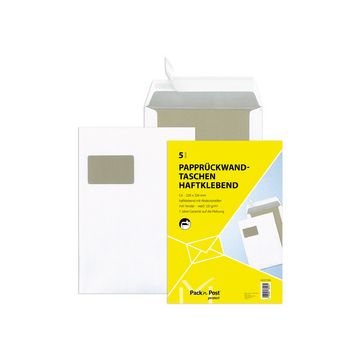 MAILmedia pochette d'expédition dos carton, fenêtre, blanc