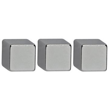 MAUL Aimant néodyme, cube, (L)10 x (P)10 x (H)10 mm, nickel