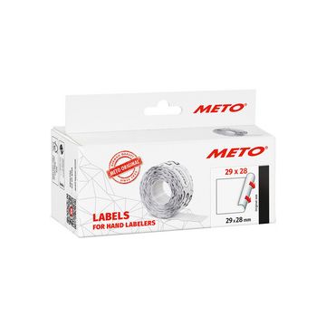 METO Étiquette pour étiqueteuse de prix, 29 x 28 mm, blanc
