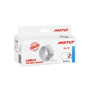 METO Étiquette pour étiqueteuse de prix, 32 x 19 mm, blanc