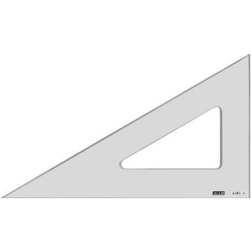 MINERVA Equerre en plexi usiné, hypoténuse: 577 mm