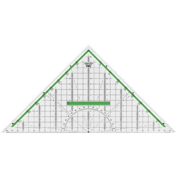 M+R Equerre géométrique, hypoténuse: 320 mm, transparent