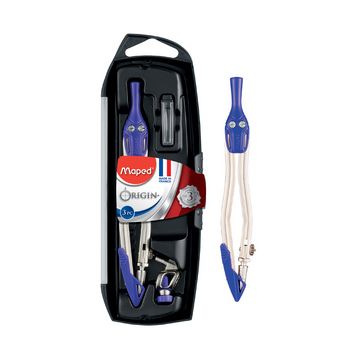 Maped Boîte de compas Origin, 3 pièces, assorti