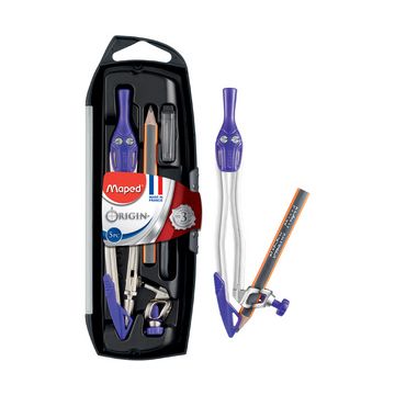 Maped Boîte de compas, 5 pièces, assorti