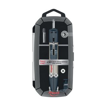 Maped Coffret de compas technique No.421, 4 pièces, noir