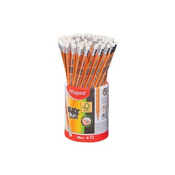 Maped Crayon BLACK'PEPS, avec gomme, pot de 72 Maped Crayon BLACK'PEPS, avec gomme, pot de 72