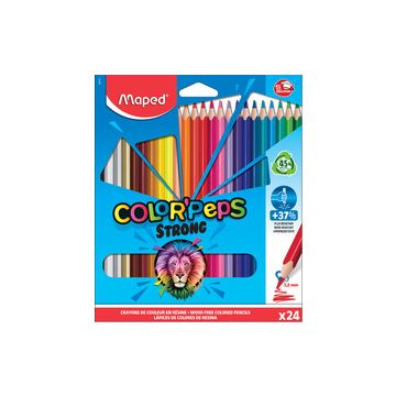 Maped Crayon de couleur COLOR'PEPS STRONG, étui carton de 24