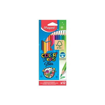 Maped Crayon de couleur COLOR'PEPS Star, étui carton de 12