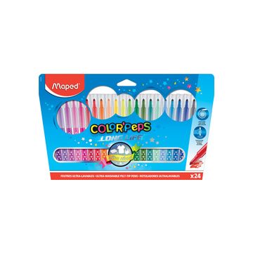 Maped Feutre COLOR'PEPS LONG LIFE, étui carton de 24 Maped Feutre COLOR'PEPS LONG LIFE, étui carton de 24