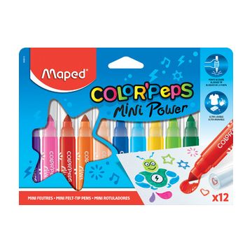 Maped Feutre COLOR'PEPS Mini Power, étui de 12 en carton Maped Feutre COLOR'PEPS Mini Power, étui de 12 en carton