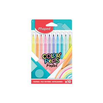 Maped Feutre COLOR'PEPS Pastel, étui carton de 10 Maped Feutre COLOR'PEPS Pastel, étui carton de 10