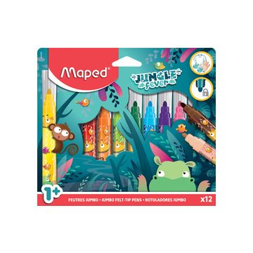 Maped Feutre JUNGLE fever JUMBO, étui en carton de 12