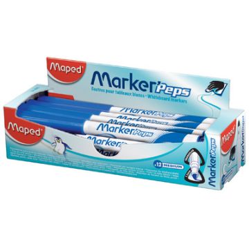 Maped Feutre pour tableau blanc Marker'Peps, bleu x12 Maped Feutre pour tableau blanc Marker'Peps, bleu x12