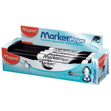 Maped Feutre pour tableau blanc Marker'Peps, noir x12