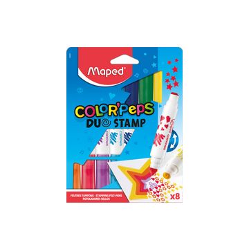 Maped Feutre-tampon COLOR'PEPS DUO STAMP, étui de 8