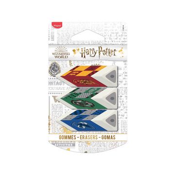 Maped Gomme en plastique Pyramide HARRY POTTER, blister de 3