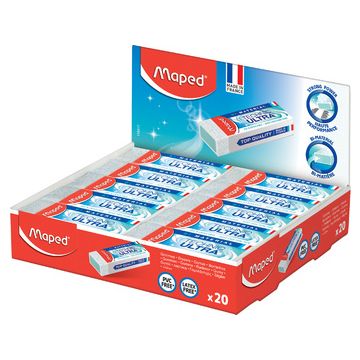Maped Gomme en plastique Technic Ultra, blanc, présentoir de x20