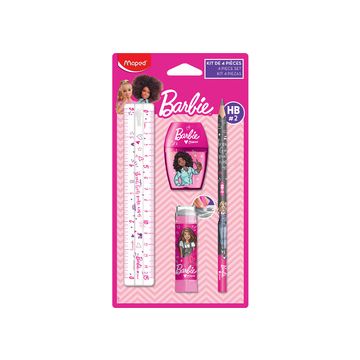 Maped Kit d'écriture Barbie, 4 pièces, sur carte blister Maped Kit d'écriture Barbie, 4 pièces, sur carte blister