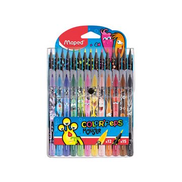 Maped Kit de coloriage COLOR'PEPS MONSTER, étui de 24 Maped Kit de coloriage COLOR'PEPS MONSTER, étui de 24