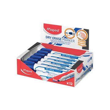 Maped Marqueur pour tableau blanc Marker'Peps Jumbo, bleu x12 Maped Marqueur pour tableau blanc Marker'Peps Jumbo, bleu x12