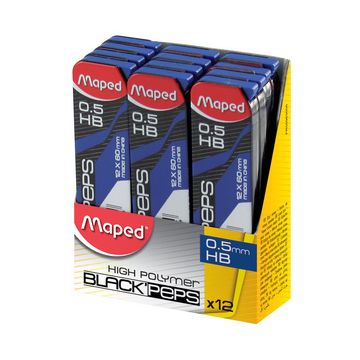 Maped Mines pour porte-mines BLACK'PEPS, 0,7 mm, présentoir x12