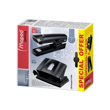 Maped Set d'agrafeuse & de perforateur Essentials, noir Maped Set d'agrafeuse & de perforateur Essentials, noir