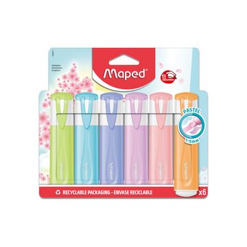 Maped Surligneur FLUO'PEPS PASTEL, blister de 6